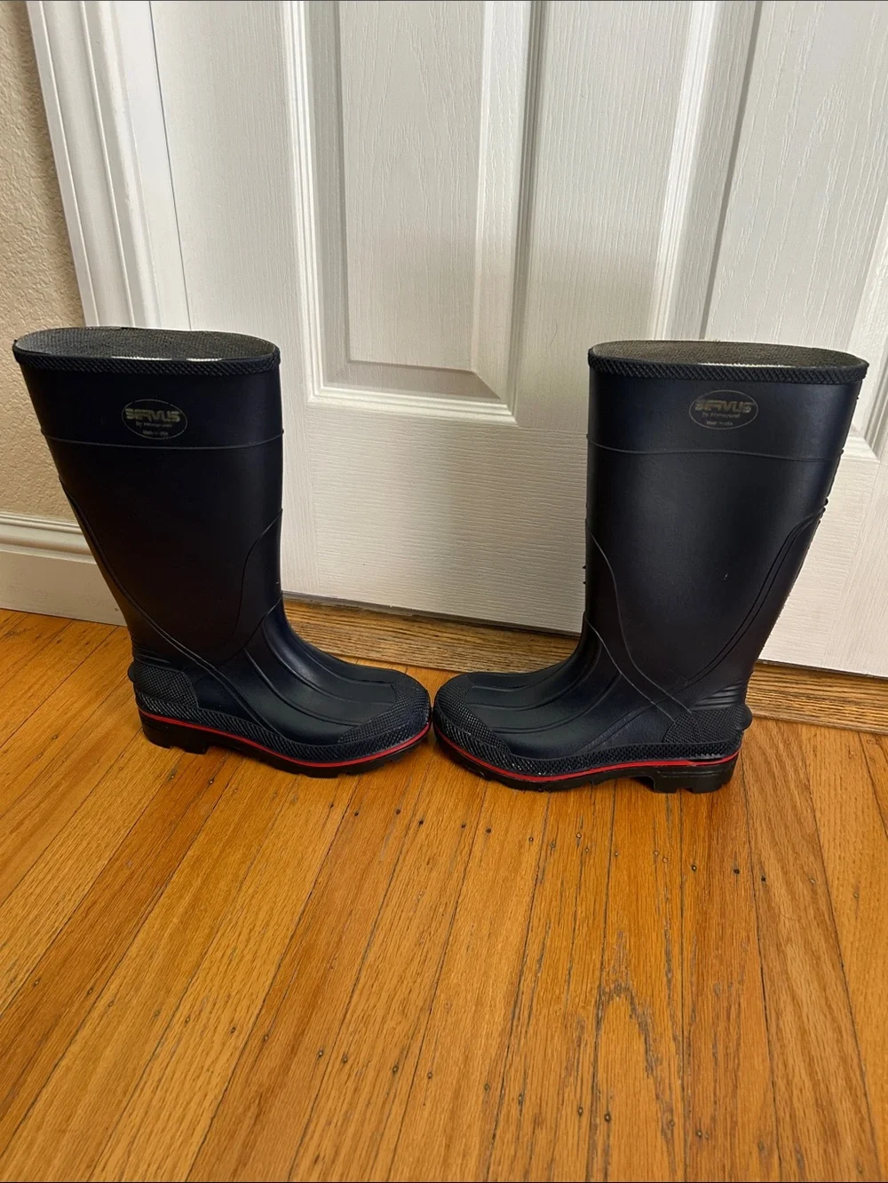☔️ ServUs by Honeywell Women's Navy Blue Rain Boots/Red Accents